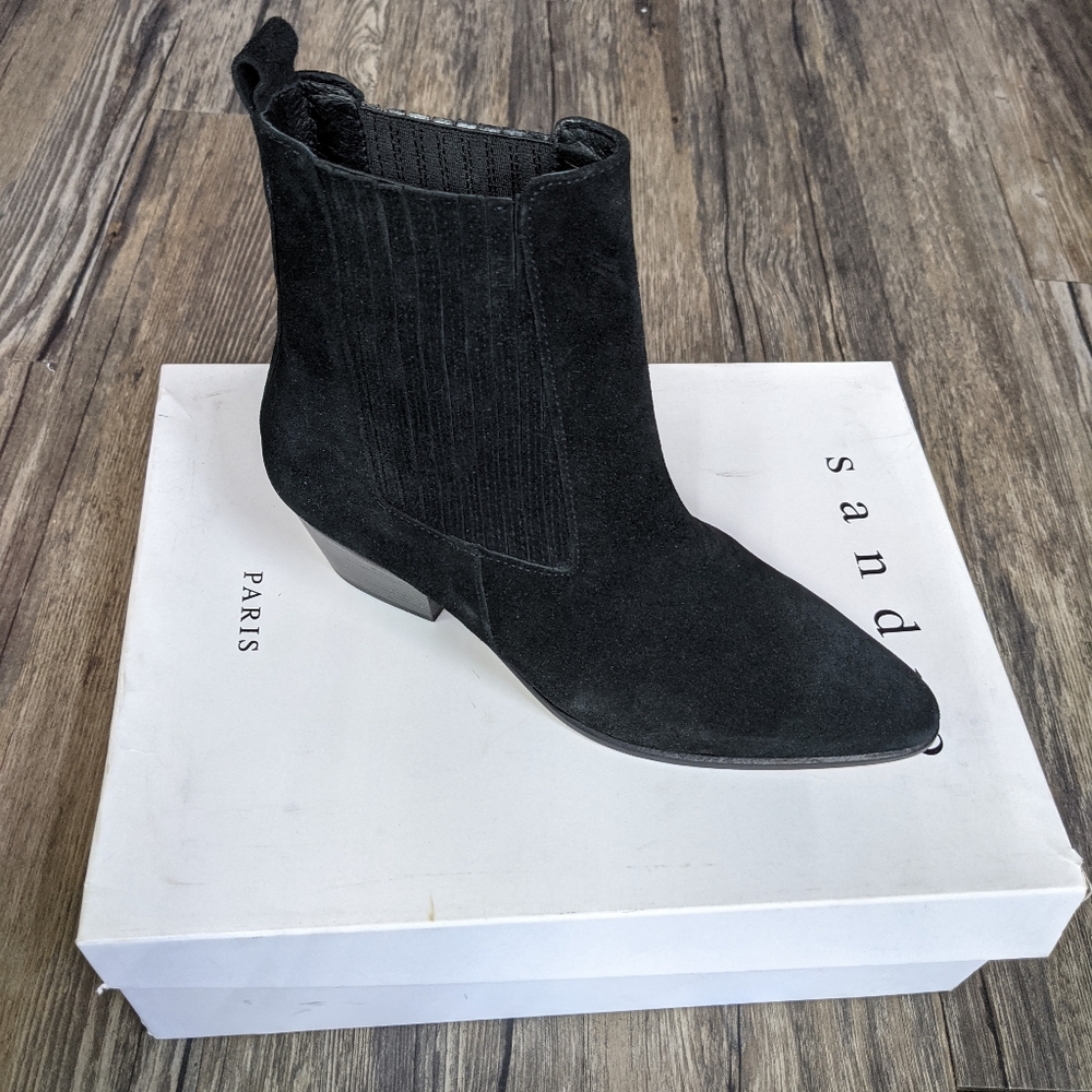 Sandro Paris Suede black boots